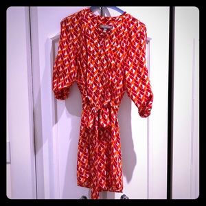 Banana Republic pink and orange 4P shirtdress